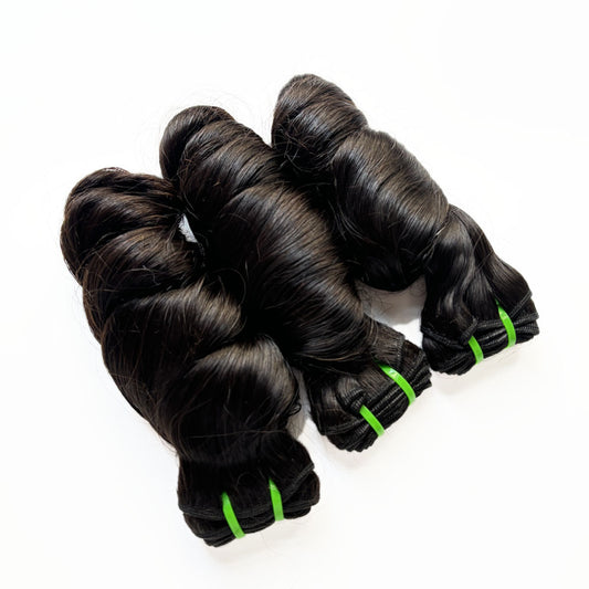 Raw Cambodian Hair Double Drawn Loose Wave  3 Bundles