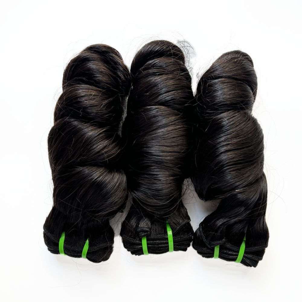 Raw Cambodian Hair Double Drawn Loose Wave  3 Bundles