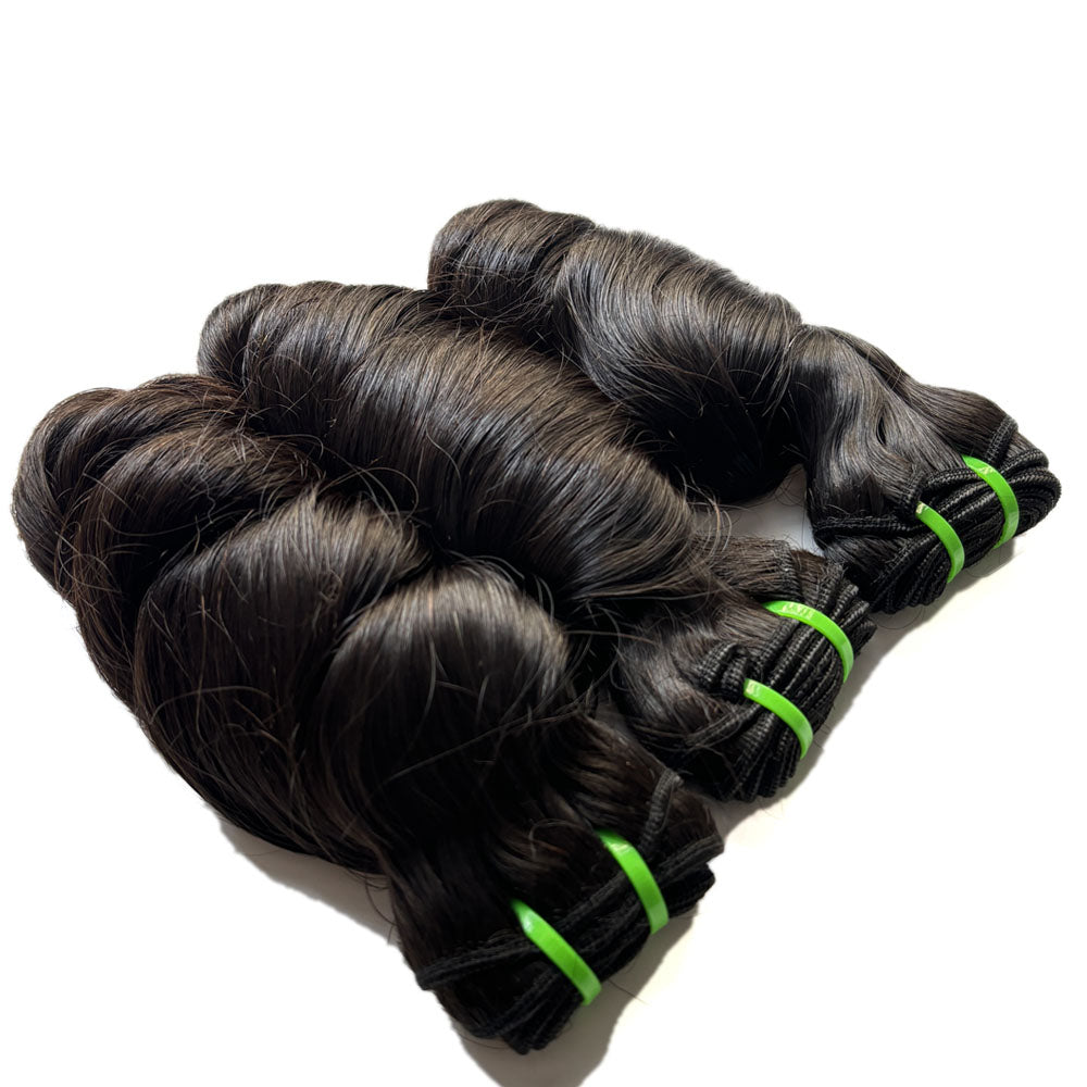 Raw Cambodian Hair Double Drawn Loose Wave  3 Bundles