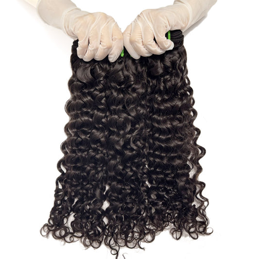 Raw Cambodian Hair Double Drawn Water Wave  3 Bundles